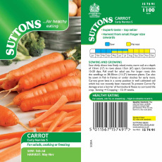 Seeds - Carrot Early Nantes 5 Seeds - Carrot Early Nantes 5