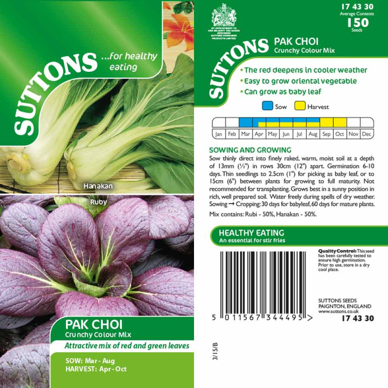174330 PAK CHOI Crunchy Colour Mix
